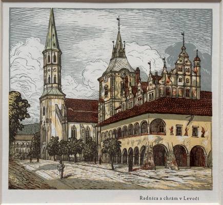 Radnica a chrám v Levoči