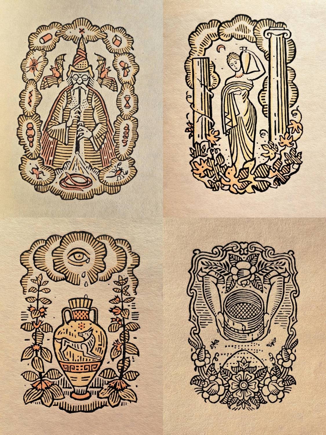 Súbor Žofia (Kúzelník, Žena s amforou, Amfora, titulný list)