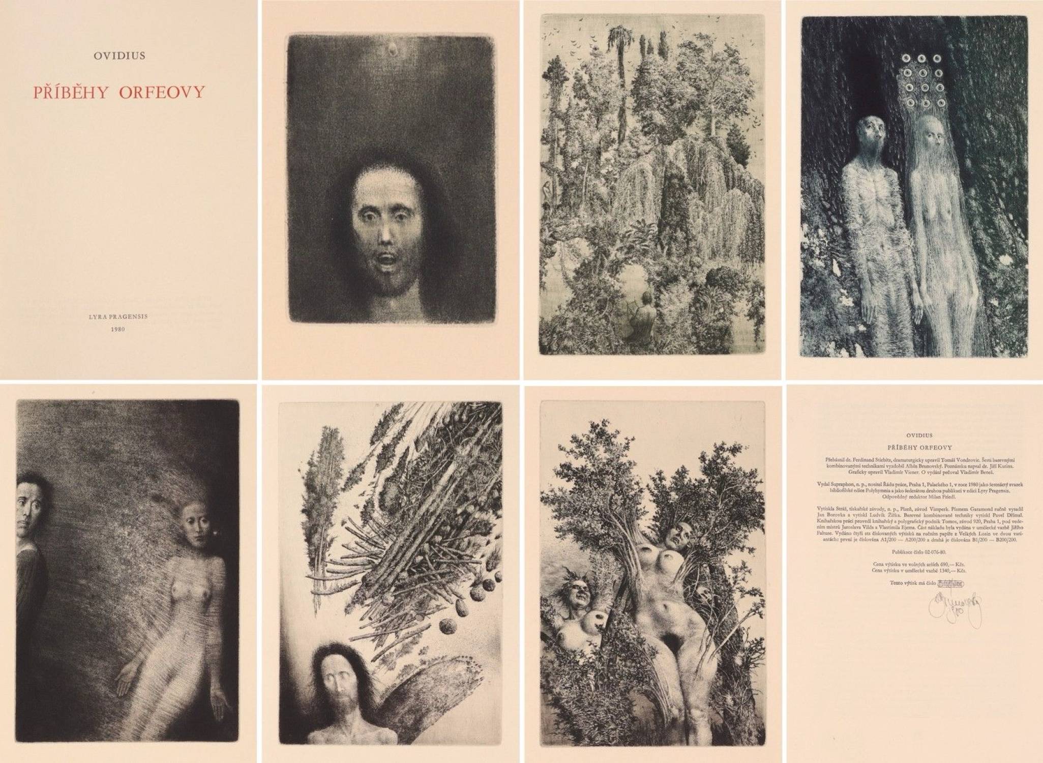 Příběhy Orfeovy (bibliofília, 6x lept)