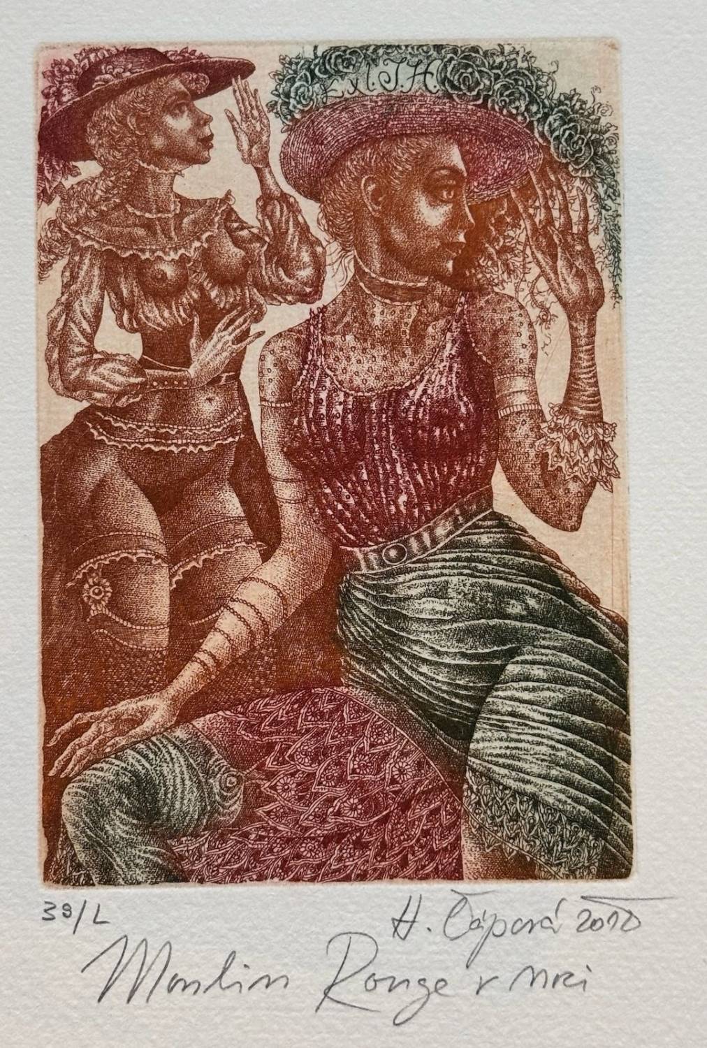 Moulin Rouge v noci (Ex libris J. H.)