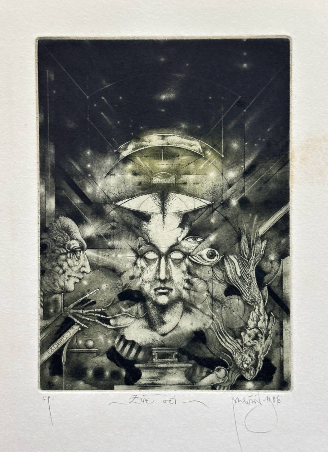 Živé oči (Ex libris J. S.)