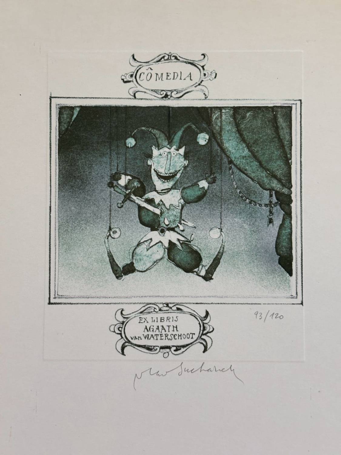Comedia (Exlibris Agaath van Waterschoot)