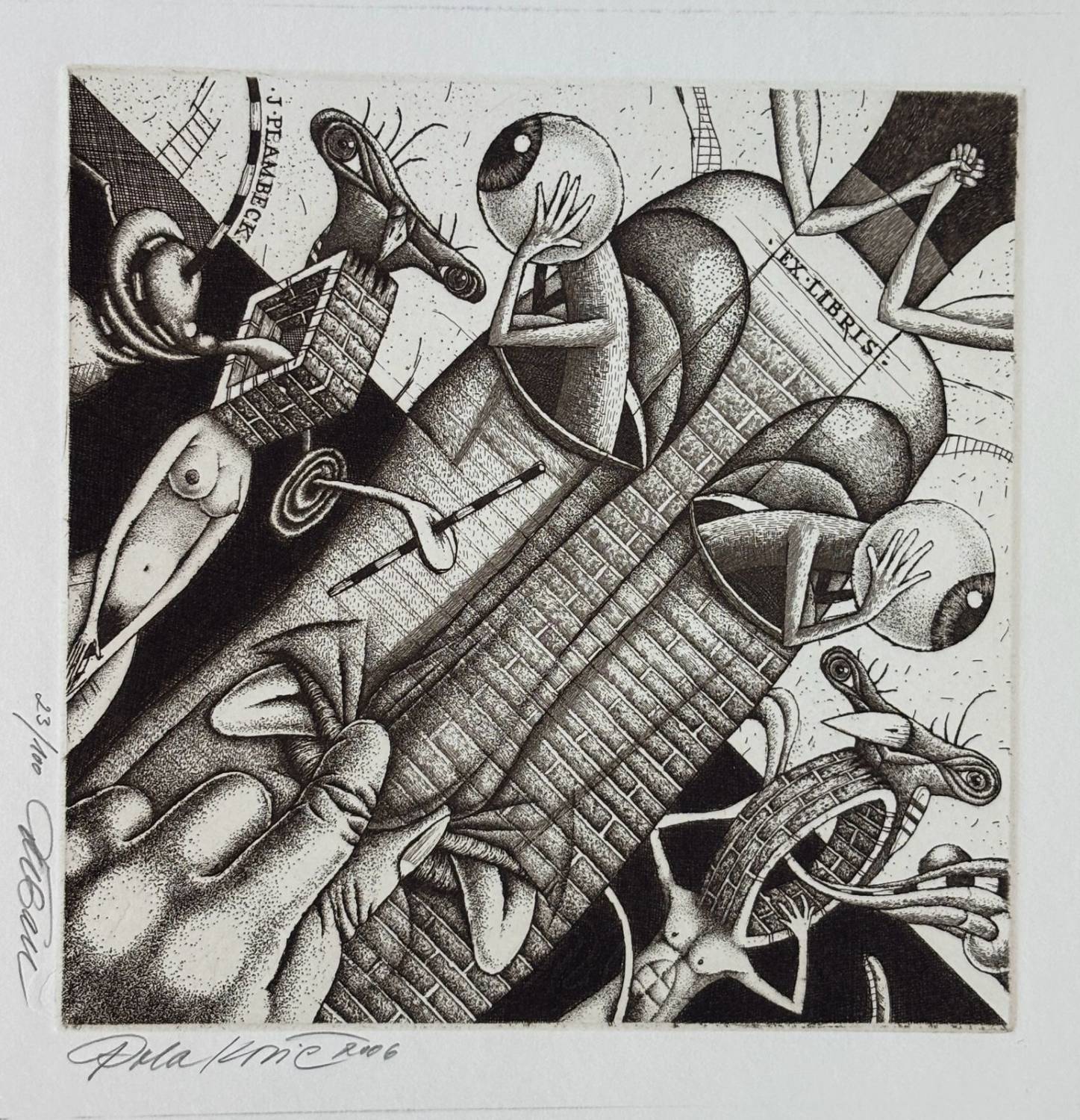 Ex libris J. Plambeck